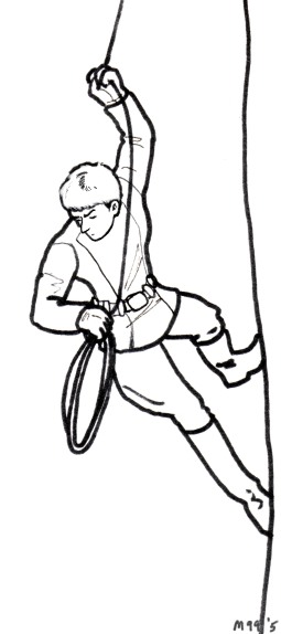 Cmdr. Jir rapelling